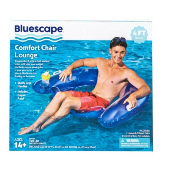 Bluescape Inflatable Blue Pool Float, 14 Years and Up, Unisex - Picture 2 of 8